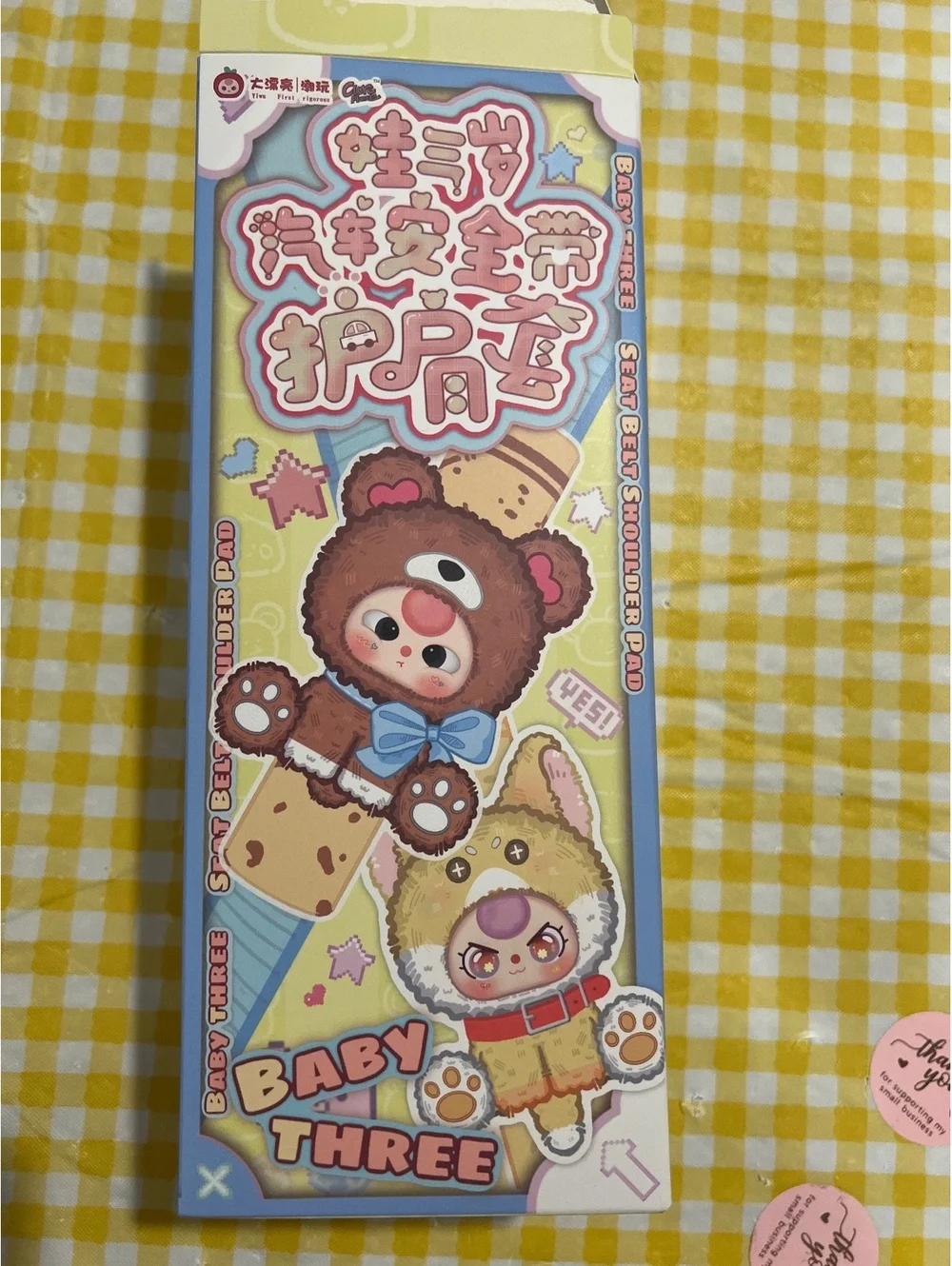 Baby Three Seatbelt Cover - Confirmed